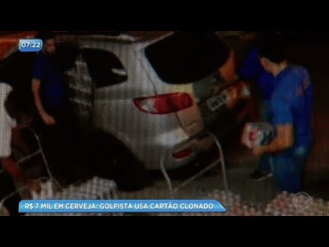 Golpista clona cartão e compra R$ 7 mil em cerveja