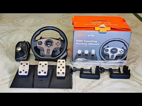 Unboxing & Setup PXN-V9 Gaming Racing Wheel || PC Gameplay