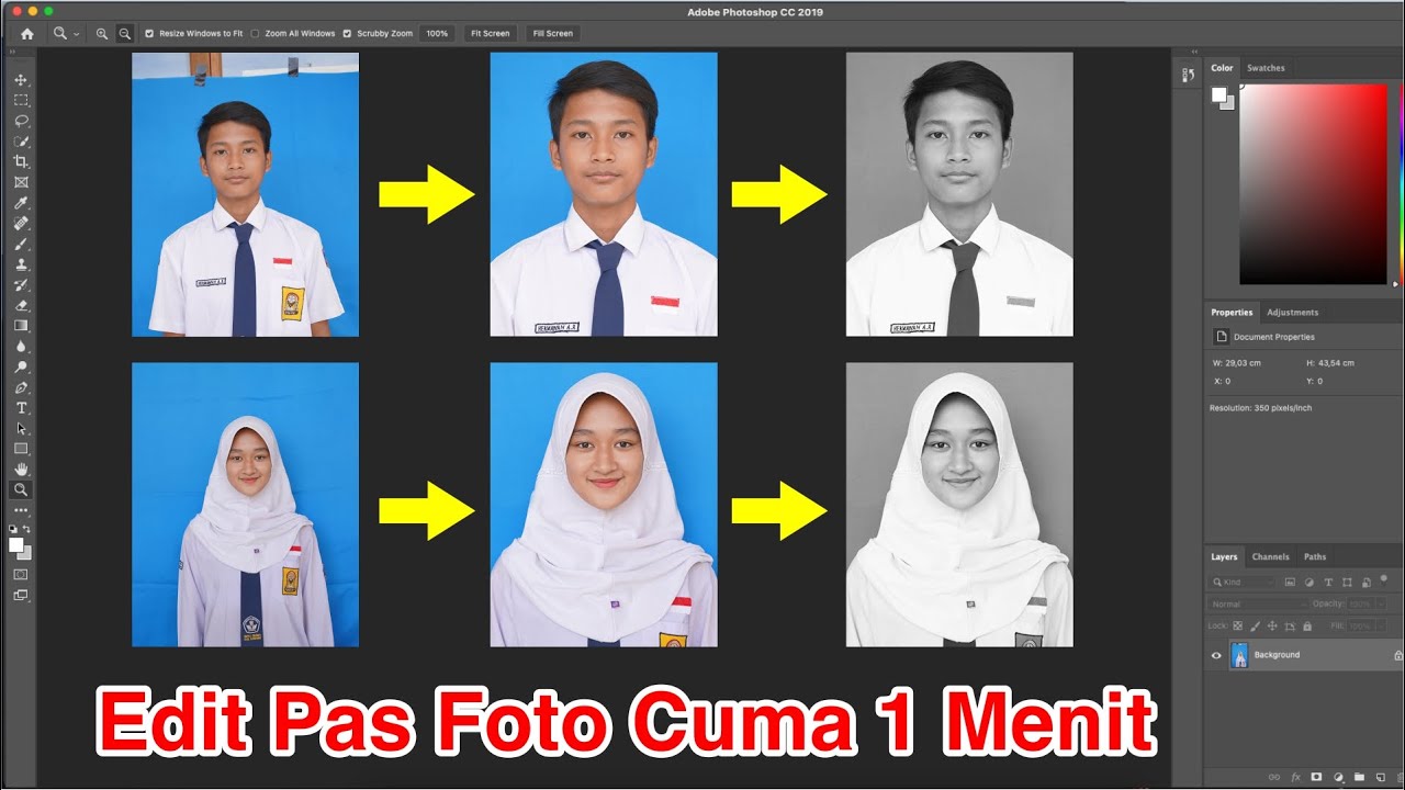 Edit Pas Foto Ijazah hitam putih | EBK Eps.01