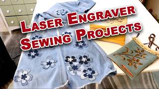 I Upcycled Old Jeans With Flowers...Then Made a Purse with the WizMaker Wand Laser Engraver