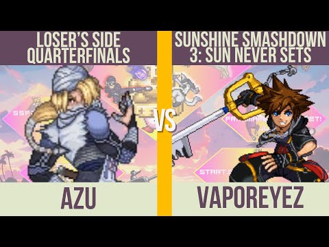 Azu (Sheik) vs. VaporeyeZ (Sora, Chibi) - Loser's Quarterfinals - Sunshine Smashdown 3 NA
