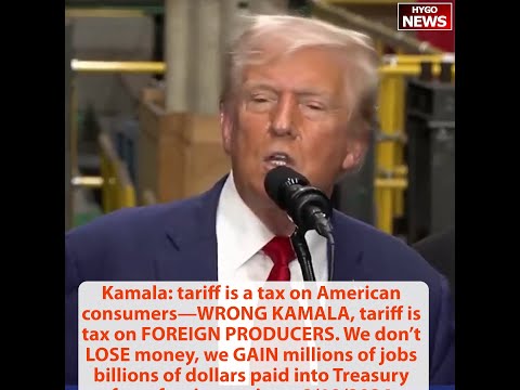 TRUMP 10% Chinese tariff: We don’t LOSE money, we GAIN jobs & $trillion growth, WRONG KAMALA