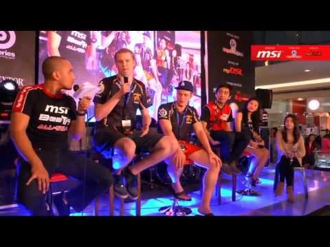 Biancake, Elgee , Fnatic H4nn1 and Trixi Interview (MSI BEAT IT PH 2013)