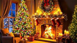 Traditional Christmas Music With Fireplace 🔥 Cozy Christmas Music Instrumental 🎄 Christmas Ambience