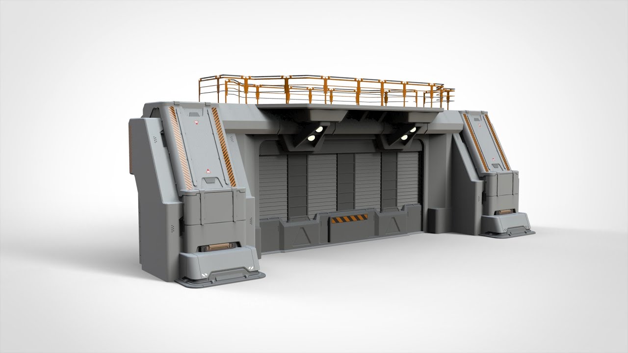 Sci fi door 4 3D Model