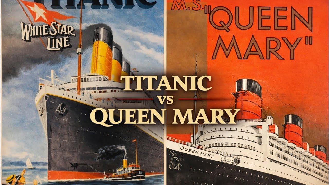Titanic & Queen Mary Vintage Travel Posters | Ocean Liner Advertising 