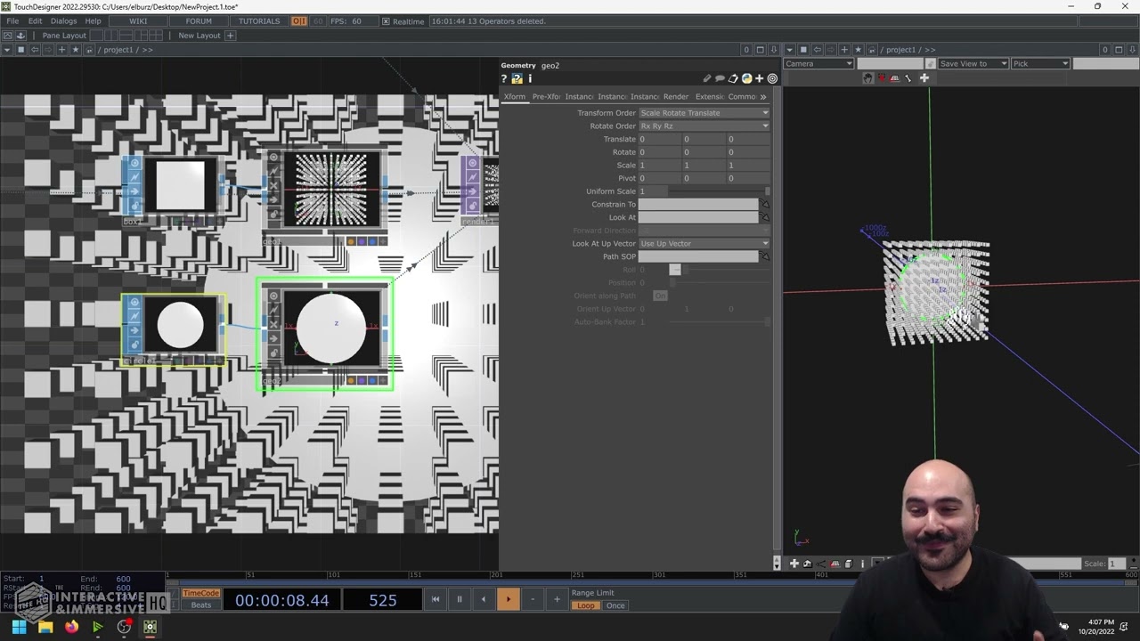 Generative Camera Paths in TouchDesigner - TouchDesigner Tutorial 110