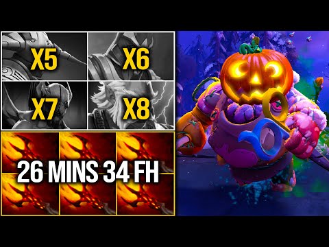 OMG New Dendi Pudge!!! Crazy Dagon Build Toy Butcher Mid Insane 26Mins 34Flesh Heap | Pudge Official
