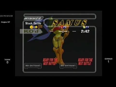 GSS 93 SSBM - Inzane (Samus) vs. GWM420 (Fox) - Melee WF