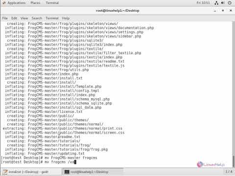 How to install Frog CMS in CentOS 7 | LinuxHelp Tutorials