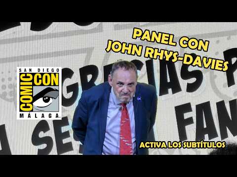 John Rhys Davies en San Diego Comic-Con Málaga hablando de El Señor de los Anillos