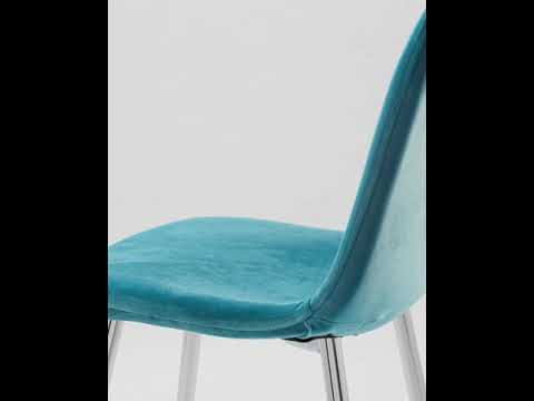 Стул "Лора" (Велюр Кремовый/Металл цвет Хром)/SG/Vl