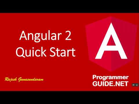 Angular 2 Quick Start Tutorial for Beginners