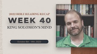 Week 40 Bible Reading Recap