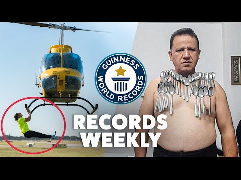 Helicopter Chin Ups and Balancing Spoons on Humans | Records Weekly- Guinness World Records