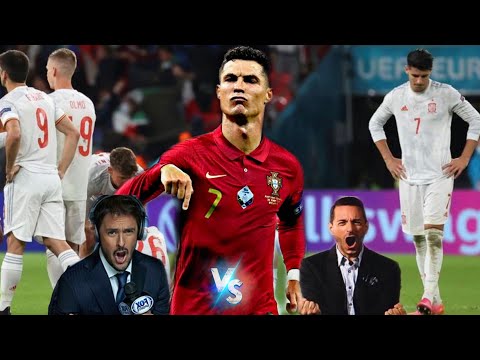 PORTUGAL vs ESPAÑA  /Pablo Giralt /Mariano Closs ¿QUIEN FUE EL MEJOR INMORTALIZANDO AQUEL GOLAZO ?
