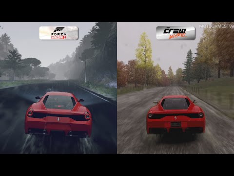 Forza Horizon 2 vs The Crew Wild Run - Ferrari 458 Speciale Graphics & Sound Comparison