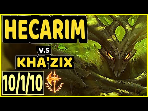 DAT (KITZUO) (HECARIM) vs KHA'ZIX - 10/1/10 KDA JUNGLE GAMEPLAY - NA Ranked GRANDMASTER