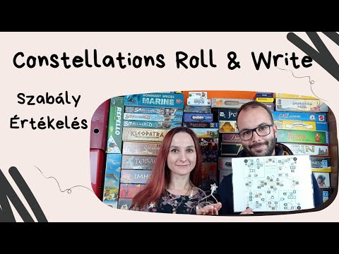 Constellations Roll & Write társasjáték játékbemutató és szabályismertető - Társasozz Okosan!