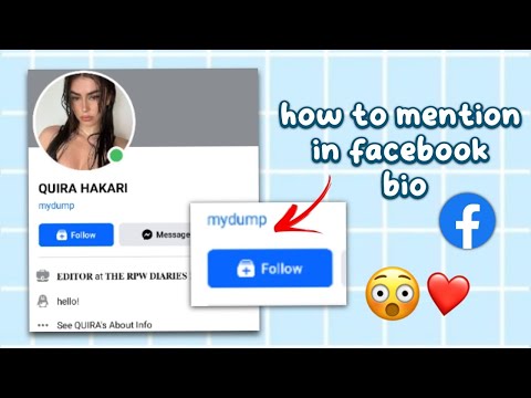 how to mention in facebook bio