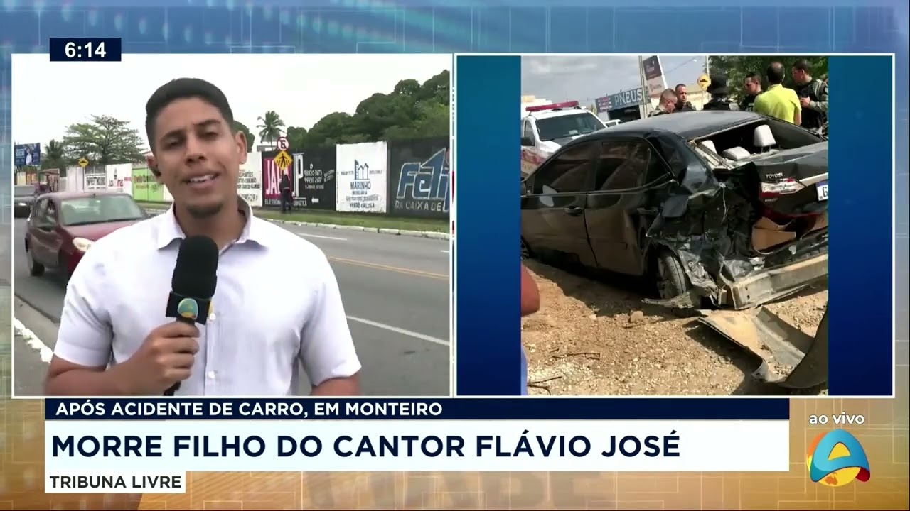 Tribuna Livre - Morre filho do cantor Flávio José, após acidente de carro, em Monteiro