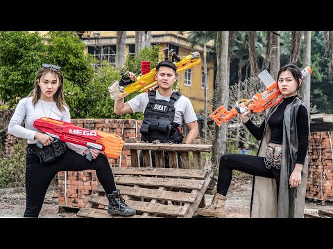 Nerf Guns War : S.W.A.T Seal Team Nerf Guns Battle Big Boss Black Hat Death Party