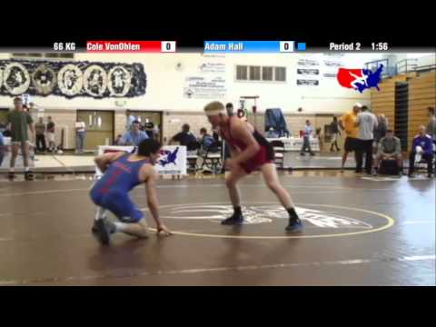 2012 Univ. WTT: 66 KG - Cole VonOhlen (Falcon TC) vs. Adam Hall (NYAC)