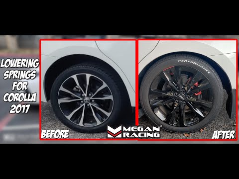 MOD my Toyota Corolla 2017 SE - Megan Racing Lowering Springs Before and After