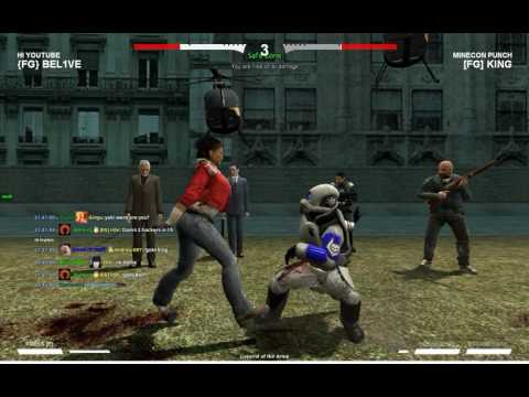 Beating owner of Firegamers in ragdoll combat!