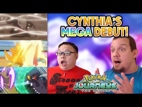 MEGA GARCHOMP VS HAXORUS!! IRIS VS CYNTHIA!! Pokémon Journeys Episode 117 REACTION!