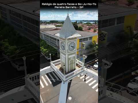 PEREIRA BARRETO SP, PROJETO VISÃO AÉREA - RELÓGIO DE QUATRO FACES E GOJU-NO-TO.