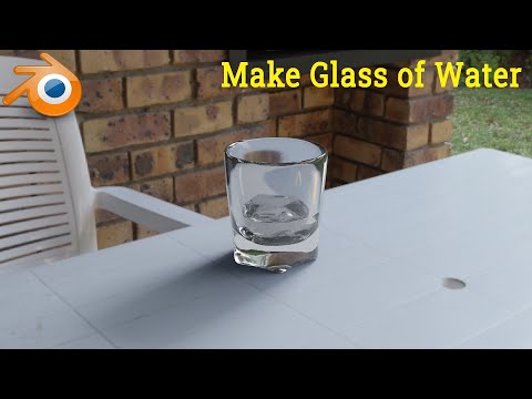 Blender tutorial - How to make Glass of Water #oe253