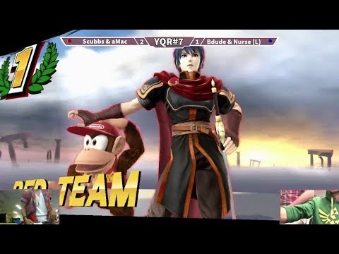 YQR#7 Smash 4 Doubles - Fake Stoon (Nurse + Bdude; Blue) vs Quick Dub (Scubbss + aMac; Red)