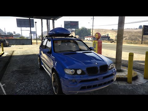 GTA 5 BMW X5 E53 4.8is Chiliad Climbing Offroad Driving [Steering Wheel + Shifter]
