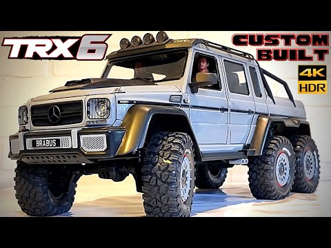 TRAXXAS TRX-6 6X6 Custom Build Rc Painting Lexan Body Fit Interior Rear Bed Install Mercedes Truck