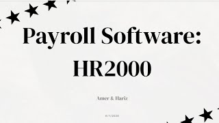 Payroll Software: HR2000