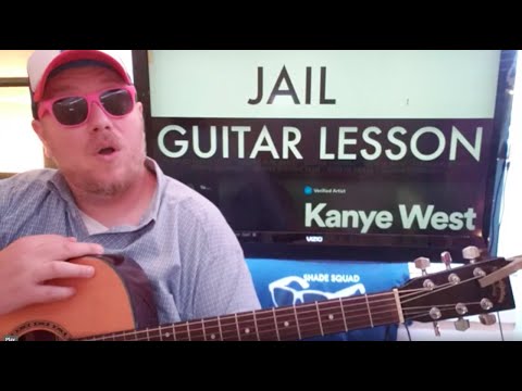 How To Play Jail Guitar Kanye West // easy guitar tutorial beginner lesson chords