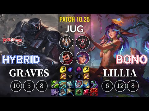 KT HyBriD Graves vs Bono Lillia Jungle - KR Patch 10.25