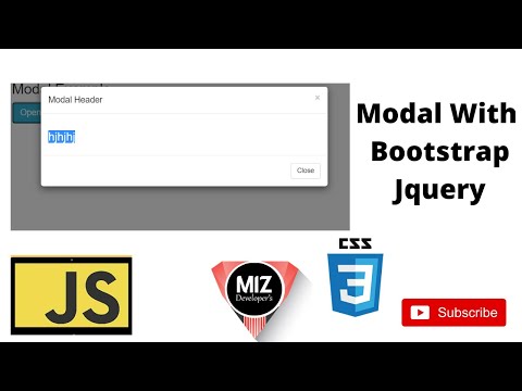 how to make modal popup using bootstrap and jquery