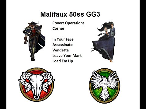 Malifaux Madness M3e GG3 50ss Basse 2 (Guild) vs Kirai 2(Ressers)