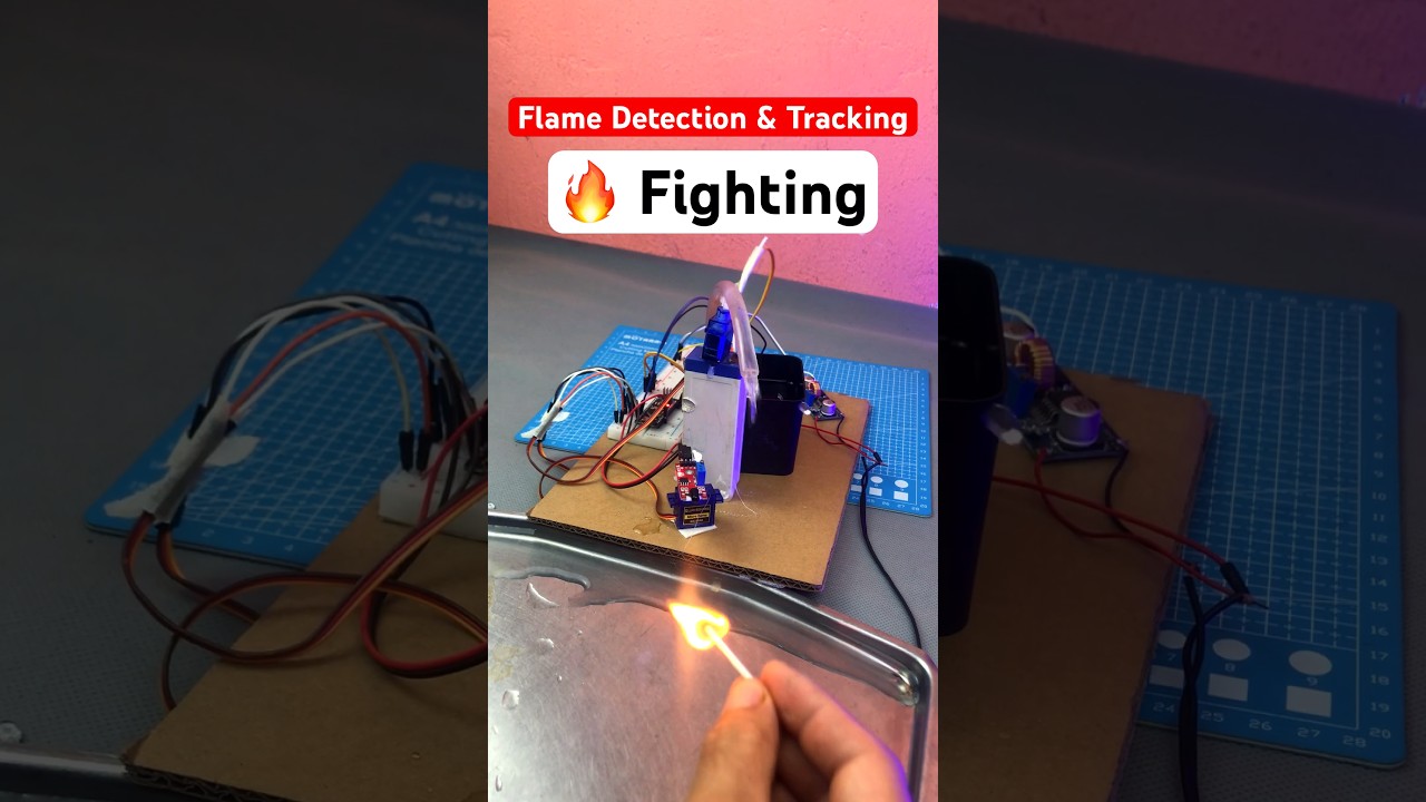 🔥 Flame Detection with Water Pump | Automatic Fire Extinguisher using Arduino #shorts #trending
