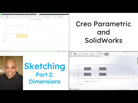 SolidWorks - Creo Parametric Comparison - Sketching (Part 2)
