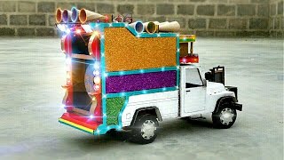 How To Make Mini DJ Pickup With Cardboard | rc mahindra rajasthani dj pick-up truck