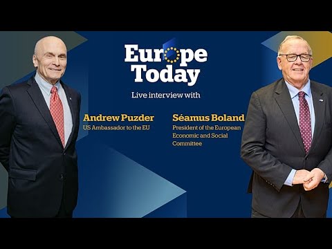 Europe Today: l'ambasciatore Usa presso l'Ue e il Presidente del Cese con noi in studio