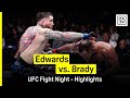 Leon Edwards Vs Sean Brady UFC Fight Night DAZN Highlights