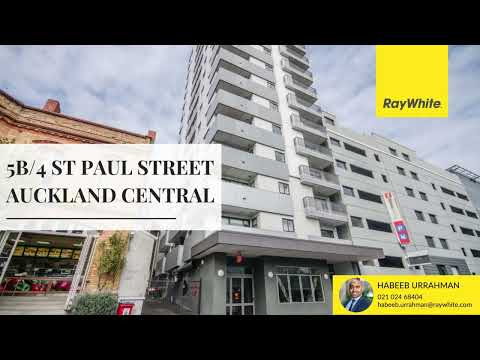 5B/4 St Paul Street, Auckland Central, Auckland, 1房, 1浴, 公寓