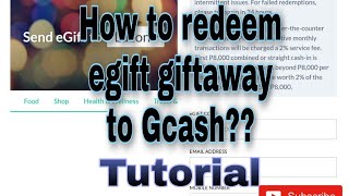 How to redeem e-gift giftaway to Gcash
