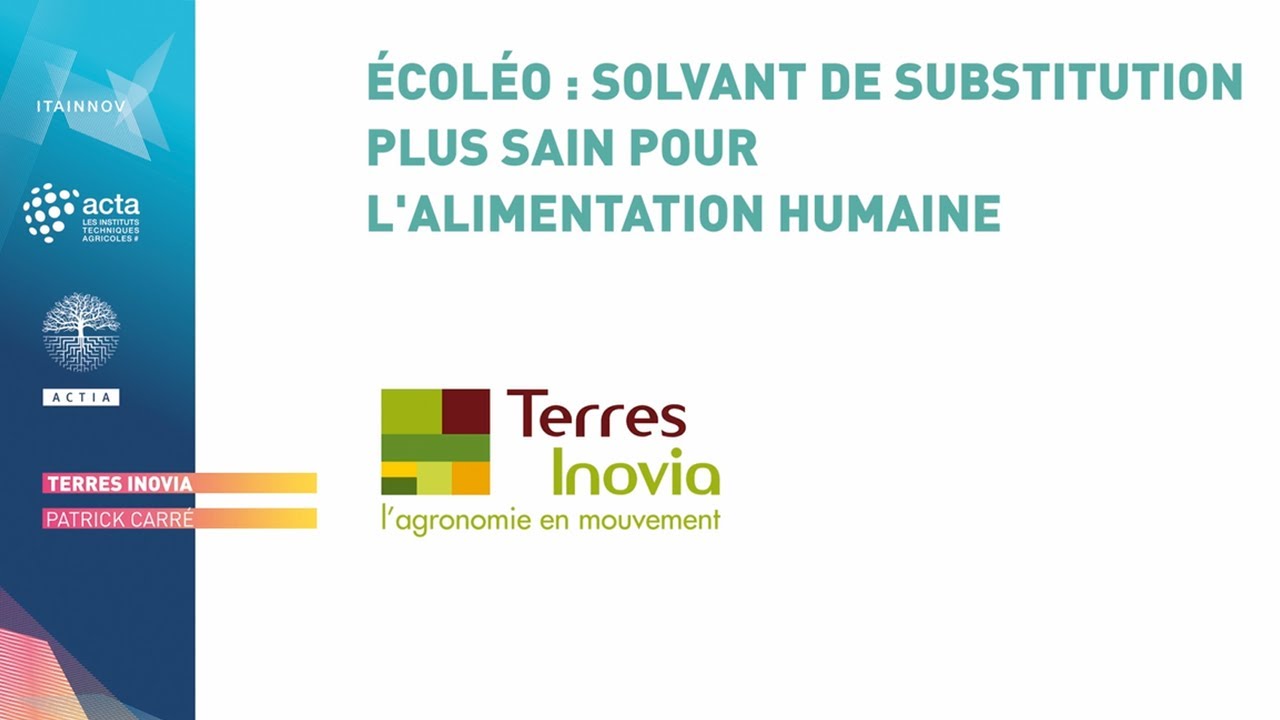 [ITAINNOV 2022] Ecoléo : un solvant plus sain pour l’extraction des huiles végétales