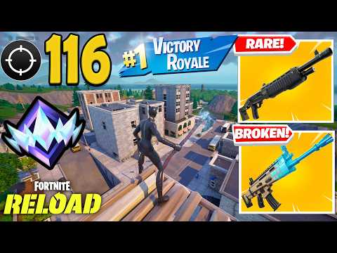 116 Elimination "RANKED RELOAD” Gameplay Wins (Fortnite Chapter 7 Keyboard & Mouse)