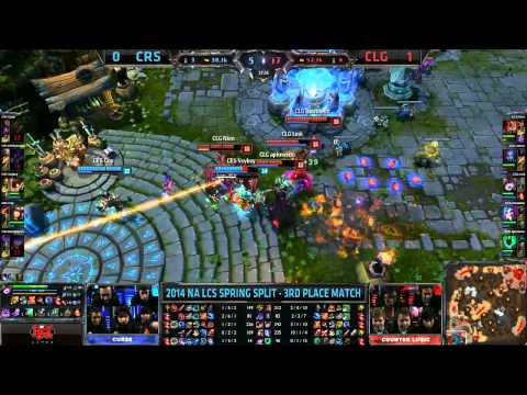 CLG Doublelift Jinx Pentakill - CLG vs CRS - NA LCS 3rd place